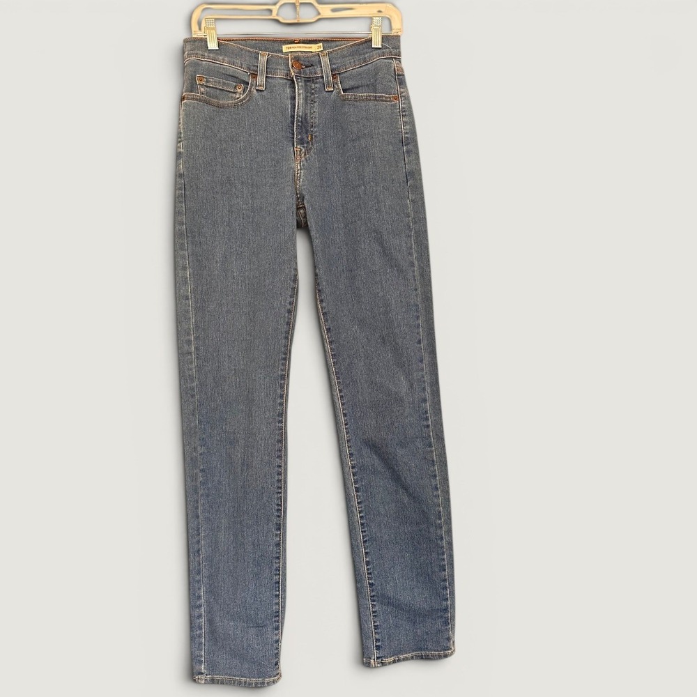 Levi's 724 High Rise Straight Leg Jeans Women's Blue Denim Size 28